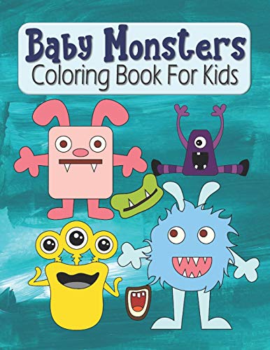 9798676284909: Baby Monsters Coloring Book For Kids: Cute Large Image Monsters Coloring Activity Book For Toddlers & Kids Ages 3-5 | Fun Halloween Gift For Kids