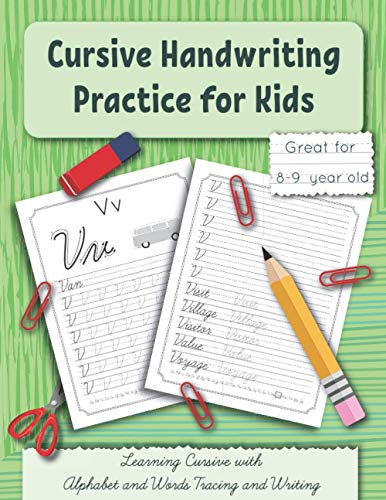 9798685281838: Cursive Handwriting Practice for Kids: Learning Cursive with Alphabet and Words Tracing and Writing. Great for 8-9 year old. Grade 3 and Grade 4: 2 (Handwriting Workbooks for kids)