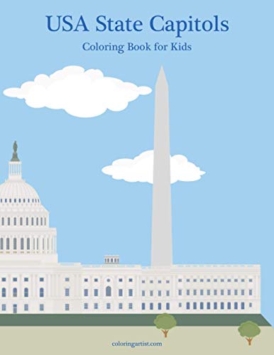 9798687833189: USA State Capitols Coloring Book for Kids