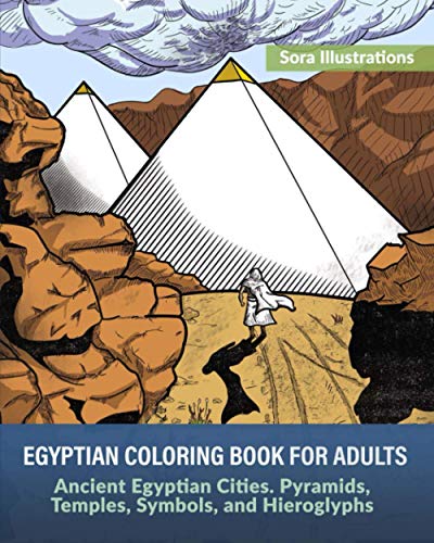 Imagen de archivo de Egyptian Coloring Book for Adults: Ancient Egyptian Cities. Pyramids, Temples, Symbols, and Hieroglyphs a la venta por GreatBookPrices