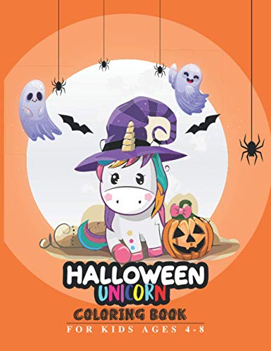 Stock image for Halloween Coloring Book: A Collection of Coloring Pages For Kids Ages 4-8 with Cute Spooky Scary Things Such as Jack-o-Lanterns, Ghosts, Witches, Haunted Houses for sale by ALLBOOKS1