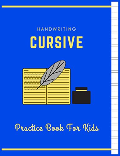 9798690755249: HANDWRITING CURSIVE Practice Book For Kids: A Pretty 100 Pages of Blank Handwriting Cursive Practice Paper Notebook for Kids - Handwriting Cursive Composition Notebook for Boys: Large Size; 8.5"x11"