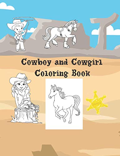 Stock image for Cowboy And Cowgirl Coloring Book: Large 8.5x11 40 Coloring Pages for sale by GreatBookPrices