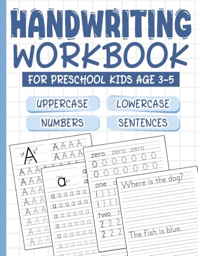 Beispielbild fr Handwriting Workbook For Kids: ABC Alphabet Tracing Letters and Numbers Writing Practice Books for Preschool Kids age 3-5, Pre K Kindergarten Learn to Write zum Verkauf von Buchpark