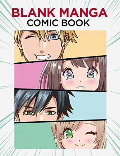 9798694209908: Blank Manga Comic Book: Create Your Own Manga & Anime Comics - 8.5x 11 - PREMIUM QUALITY 120 Pages Manga Template Filled With Different Mood Frames( Sad, Funny, Action, Serious and More)