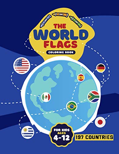 Stock image for The World Flags Coloring Book: Geography Gift for Kids and Adults, All Countries Flags of the World,197 countries for sale by GreatBookPrices