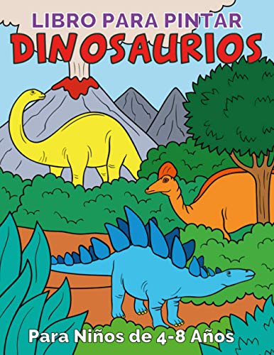 Arena Política Odiseo Libro para Pintar Dinosaurios para Niños de 4 a 8 años: 50 Bonitas  Ilustraciones de Dinos con Información. Un gran regalo para niños y niñas.  Incluye un enlace de descarga adicional (Spanish
