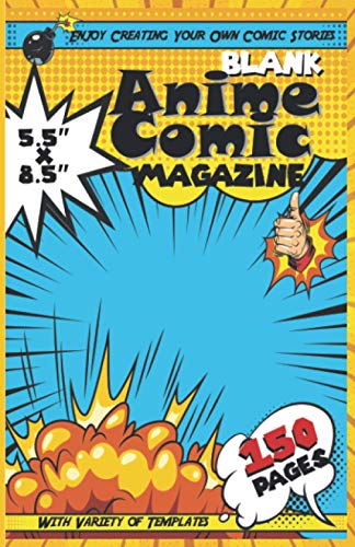 Stock image for Blank Anime Comic Magazine: Blank Comic Book Boards, Blank Comic Book Draw Your Own Comics, Blank Comic Book for Kids to Write Stories, Blank Comic . Comic Book Template, Comic Creator Book for sale by AwesomeBooks
