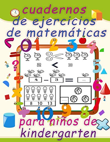 Imagen de archivo de cuadernos de ejercicios de matemticas para nios de kindergarten Diversin con trazado de nmeros,colorear,sumas,restas,signos,orden 3D y ejercicios para todo lo anterior a la venta por PBShop.store US