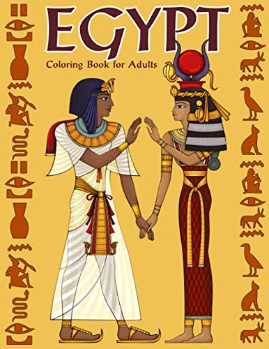 Stock image for Egypt Coloring Book for Adults: Gods, Mummies, Hieroglyphics, Ancient Egypt Colouring Book for sale by ALLBOOKS1