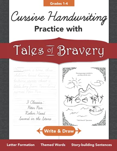 Beispielbild fr Cursive Handwriting Practice with Tales and Legends Grades 1-4: Write and Draw Letters, Words, Story-building Sentences zum Verkauf von Ria Christie Collections