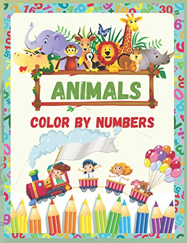 Stock image for Animals Color by numbers Bee, Monkey, Elephant, Vegetables, Numbers, Colours And Much More Fun And Educational Color By Number Book For Kids for sale by PBShop.store US