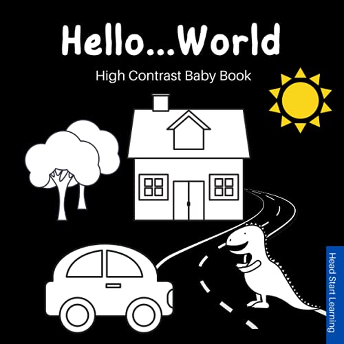9798728757375: Hello World, High Contrast Baby Book: Black and White Baby Book from Birth | New Baby Gift Idea