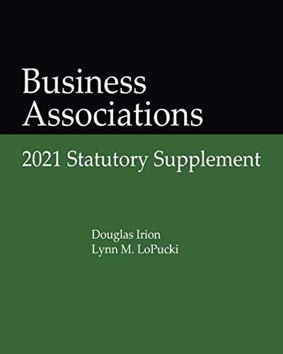 Beispielbild fr Business Associations : 2021 Statutory Supplement zum Verkauf von Better World Books