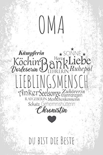 9798729637324: Notizbuch Oma | Du bist die Beste | Muttertagsgeschenk fr Oma | Muttertag Mutter Gromutter Tochter | ca. A5, 120 Seiten liniert: Tagebuch fr Groeltern | Buch Omi | Herz Spruch | Wei