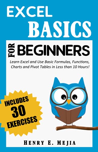 9798732952230: EXCEL BASICS FOR BEGINNERS: Learn Excel and Use Basic Formulas, Functions, Charts and Pivot Tables in Less Than 10 Hours! (Excel For Beginners)