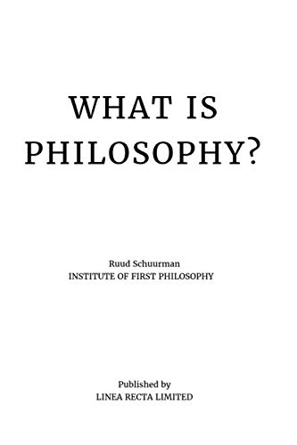 Stock image for What is philosophy? for sale by Ria Christie Collections