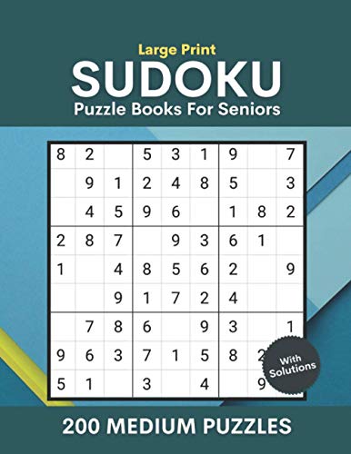 Imagen de archivo de Large Print Sudoku Puzzle Books For Seniors With Solutions: 200 Medium Level Challenge Sudoku Puzzles With Answers For Adults a la venta por Chiron Media
