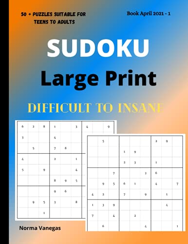 Stock image for SUDOKU: Sudoku Large Print Puzzle Book for Adults for sale by Ria Christie Collections