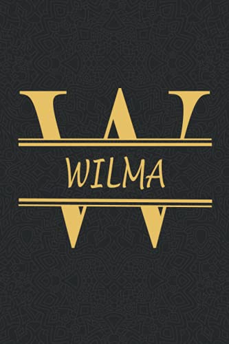 Beispielbild fr WILMA: Personalized name Notebook WILMA, Gold Black Notebook for Women Girls Named WILMA Gift Idea, Office Lined Journal to Write in, Employee . Letter WILMA Initial Monogram Notebook zum Verkauf von Big River Books