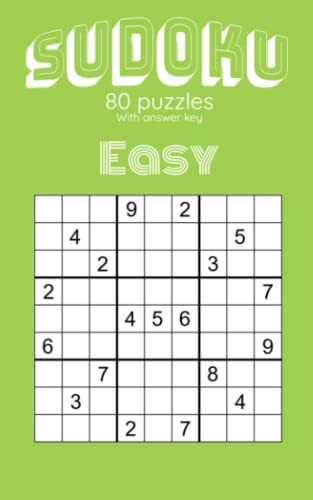 Stock image for 80 Easy Sudoku Puzzles for Adults Kids | 5x8 Sudoku Puzzle Book | Answer Key Included | Lime Green: 80 Easy Sudoku Puzzles for Adults Kids | 5x8 . Book | Answer Key Included | Lime Green for sale by Red's Corner LLC
