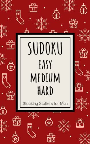 Beispielbild fr Stocking Stuffers for Man: Sudoku Easy Medium Hard: for Dad, Grandpa, Husband, Brothers, Fathers, Adults, Christmas Design 2021 zum Verkauf von HPB-Emerald