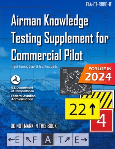 Stock image for Airman Knowledge Testing Supplement for Commercial Pilot FAA-CT-8080-1E (Color Print): (Flight Training Study Test Prep Guide) for sale by Omega