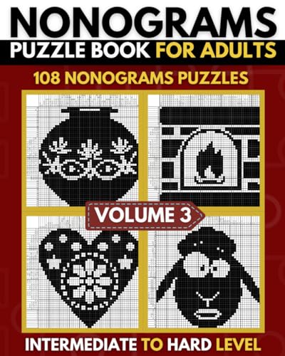9798782348588: Nonogram Puzzle Book: Upper Intermediate To Hard Nonogram Puzzles For Adults, Griddlers Logic Puzzles - Volume 03
