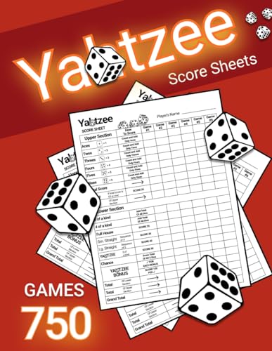 Stock image for Yatzee Score Pads: Large Print Sheets for Scorekeeping (Score Book) for sale by Decluttr