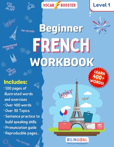 9798818059143: Beginner French Workbook: Learn over 400 words! Level 1
