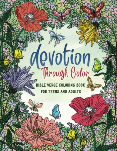 Imagen de archivo de Devotion Through Color : Bible Verse Coloring Book for Teens and Adults a la venta por Better World Books