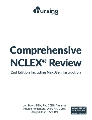 Stock image for NURSING.com Comprehensive NCLEX® Review Book: Includes NextGen Content and Complete NCLEX® Practice Test, 2e: (2023 NCLEX® test plan, full-color, . questions + answers + nursing cheat sheets) for sale by HPB-Red