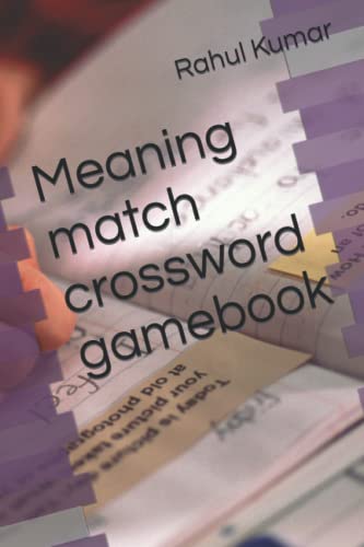 Imagen de archivo de Meaning match crossword gamebook a la venta por PBShop.store US