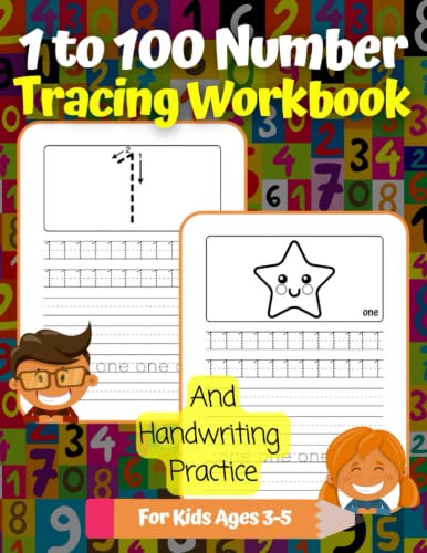 Beispielbild fr 1 to 100 Number Tracing Workbook And Handwriting Practice For Kids Ages 3-5: Number Printing For Preschool and Kindergarten zum Verkauf von Buchpark