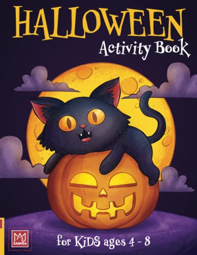 Beispielbild fr Halloween Activity Book for Kids Ages 4-8: Word Searches, Color By Numbers, Mazes, Spot The Difference, Count and Color, Coloring Pages and More. zum Verkauf von Big River Books