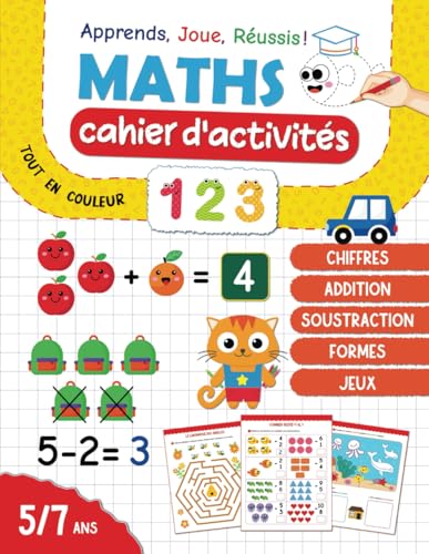 Image d'archives pour Maths Cahier d'Activits GS vers CP: Dcouvrir, Jouer et Apprendre avec Graphisme, Calculs, Formes, Couleurs, Chiffres, Addition et Soustraction, . Puzzles, Dcoupage et Collage et Bien Encore! mis en vente par Buchpark