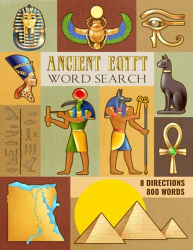 Stock image for Ancient Egypt Word Search: Large Print Fun Wordfind Puzzles About Ancient Egypt for Kids, Adults and Seniors | 800 Words! for sale by HPB Inc.