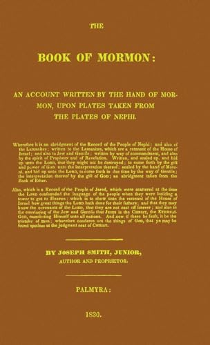 Stock image for Book of Mormon 1830 Replica: Cumorah Facsimile Edition for sale by GreatBookPrices