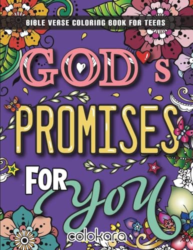 Beispielbild fr God's Promises for You: A Bible Verse Coloring Book with Relaxation for Teens, Young Adult zum Verkauf von GreatBookPrices