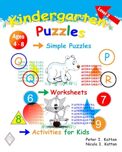 Beispielbild fr Kindergarten Puzzles - Level 2: Simple Puzzles, Worksheets, and Activities for Kids zum Verkauf von California Books