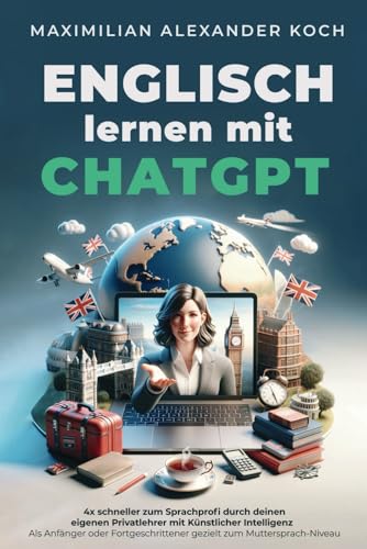 9798870490502: Englisch lernen mit ChatGPT: 4x schneller zum Sprachprofi durch deinen eigenen Privatlehrer mit Knstlicher Intelligenz | Als Anfnger oder Fortgeschrittener gezielt zum Muttersprach-Niveau
