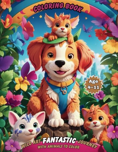 Stock image for Coloring Book: Wild Art: Fantastic Journey with Animals to Color for sale by Ria Christie Collections