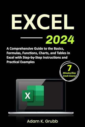 Imagen de archivo de Excel: A Comprehensive Guide to the Basics, Formulas, Functions, Charts, and Tables in Excel with Step-by-Step Instructions a a la venta por GreatBookPrices