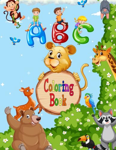9798879264838: ABC Coloring Book: Cute Animals Alphabet Coloring Pages for Toddlers