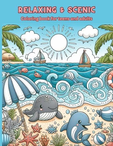 Stock image for Relaxing and Scenic Coloring Book for Teens and Adults: Over 75 relaxation landscape and scenic color designs for sale by California Books