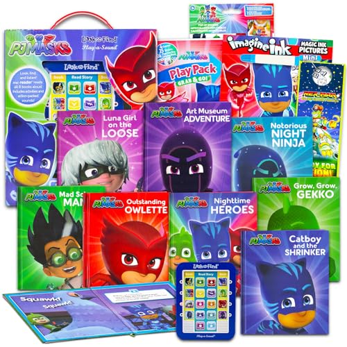 Imagen de archivo de PJ Masks Read Aloud Books for Kids - Bundle with 8 Read Along Books and Electronic Reader Plus Play Pack and More Featuring Owlette, Gekko, and Catboy a la venta por HPB-Red