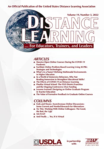 9798887301969: Distance Learning: Volume 19 #3 (Distance Learning Journal)