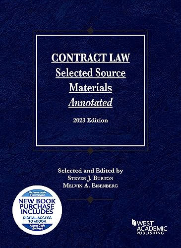 Beispielbild fr Contract Law, Selected Source Materials Annotated, 2023 Edition zum Verkauf von Better World Books