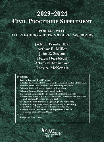 9798887860183: Civil Procedure Supplement, for Use with All Pleading and Procedure Casebooks, 2023-2024