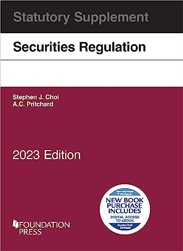 Beispielbild fr Securities Regulation Statutory Supplement, 2023 Edition zum Verkauf von Better World Books
